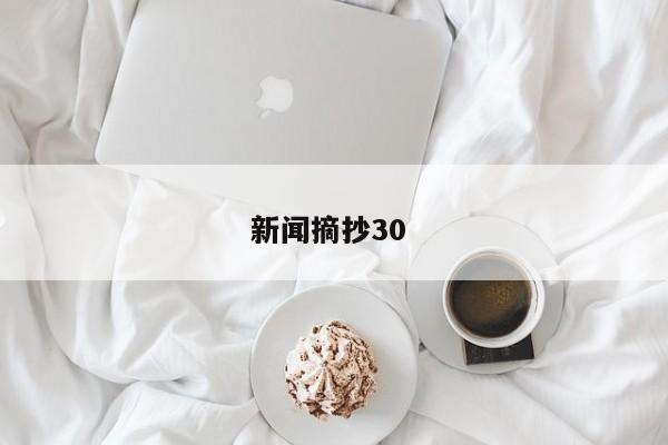 新闻摘抄30 